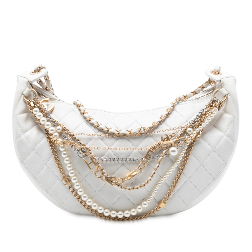 Pre-Loved Chanel Quilted Lambskin All About Chains Hobo